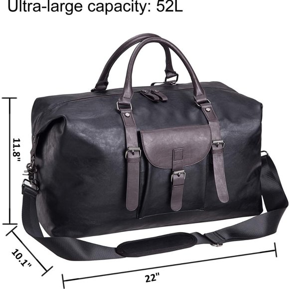 Oversized Travel Duffel Bag - Overnight Bag - Waterproof CarryOn Bag - Weekender - Picture 1 of 5